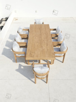 Offre spéciale, meubles de jardin en bois de teck pour table et chaise de jardin, ensemble table et chaises pour la salle à manger