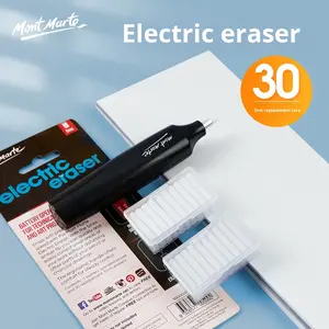 Mont Marte Set penghapus karet pensil elektrik bentuk hewan Promosi 30 isi ulang untuk siswa seni Studio sketsa - Product Image 2