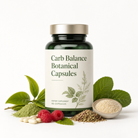 Cápsulas Botánicas Carb Balance con Extracto de Frambuesa, Extracto de Hoja de Morera, Extracto de Té Verde, Extracto de Frijol Blanco