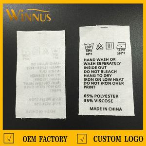 Tùy Chỉnh In Logo Riêng May Trong Quần Áo May Mặc T Áo Sơ Mi Rửa Chăm Sóc 100% <span class=keywords><strong>Cotton</strong></span> Hữu Cơ Twill Nhãn Cho Quần Áo Trẻ Em - Product Image 5