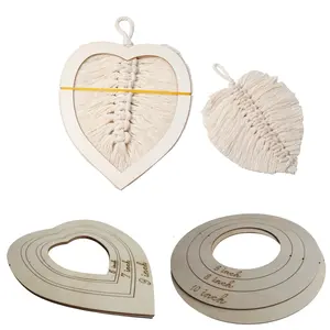 3PCS Macrame Leaf Template Cutting Tool Different Sizes Wooden Macrame Cutting Tool For Wall Hanging DIY Crafts