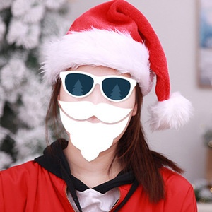 Chapeau de Noël de haute qualité avec logo personnalisé en gros pour la décoration unisexe casquette longue en peluche chapeaux du père Noël - Product Image 3