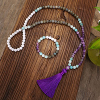 Nouveau Collier Multicouche Géométrique Fait Main avec Perles et Pierres Scintillantes en Résine (108 Pierres) – Chaîne de Pull