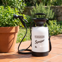 Douche de jardin portable en plastique Cargill 3-8L avec tuyau pour le camping en plein air, le surf et la plage - Kit de rinçage à pompe à air manuelle