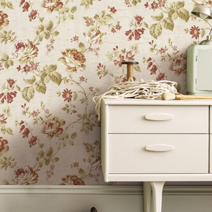 Papel pintado de vinilo de PVC elegante clásico Rosa Flor de lujo ignífugo respetuoso con el medio ambiente uso doméstico dormitorio revestimiento de paredes - Product Image 1