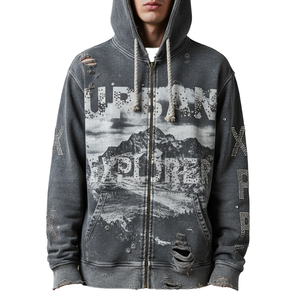 Sweat-shirt à capuche pour homme en coton 100% de qualité supérieure, imprimé, streetwear personnalisé - Product Image 1