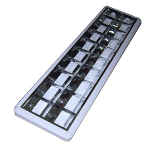 Mẫu Miễn Phí 2X40W Huỳnh Quang Lắp 6000K Màu Trắng Ống Đôi Lưới Tản Nhiệt Đèn 1200X300Mm Bề Mặt Louver Ánh Sáng Lịch Thi Đấu - Product Image 1