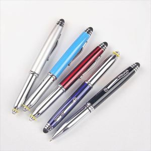 High Quality Custom Metal LED Ballpoint <b>Pen</b> Promotional Business School Gift Light for Touch Feature <b>Multi</b>-<b>Colored</b> Ink Office - Product Image 3