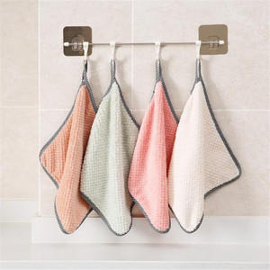 Serviettes de cuisine rectangulaires, couleur unie, absorbantes, sans peluches, pour la vaisselle - Product Image 2