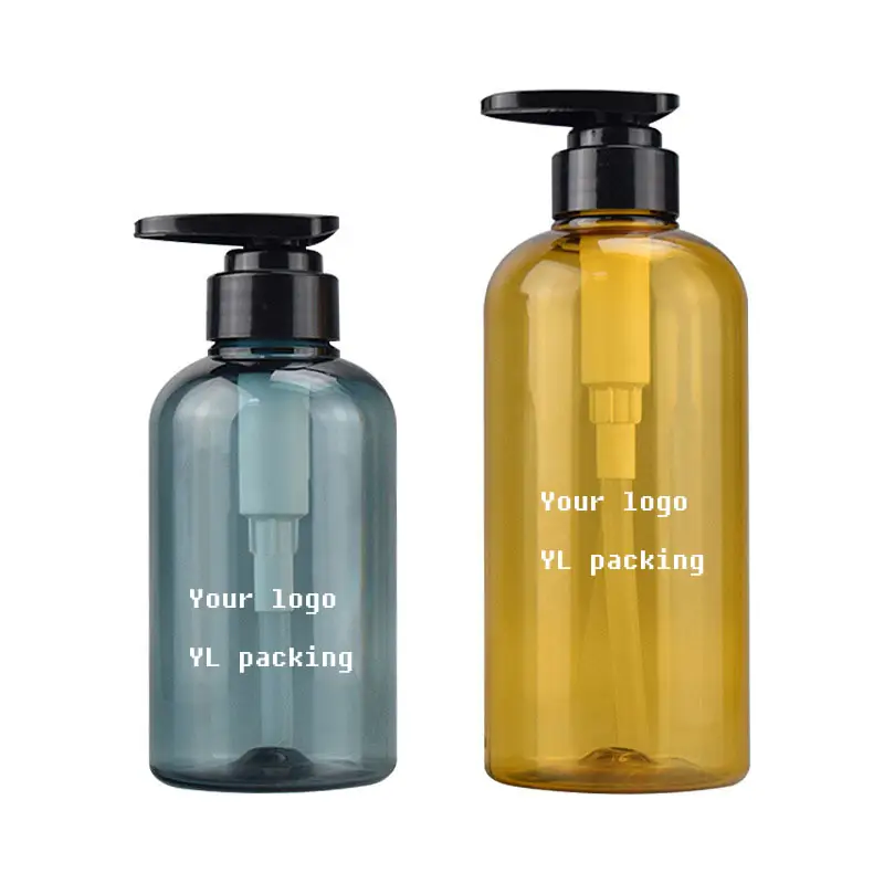 Garrafa de loção para pet 300ml 500ml, garrafa de plástico transparente para shampoo e lavagem corporal
