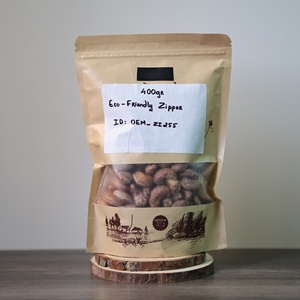 รับผลิตแบรนด์ส่วนตัวสำหรับเม็ดมะม่วงหิมพานต์คั่วพรีเมียม 400 กรัม บรรจุซองซิปแบบรักษ์โลก ขายส่งจากโรงงานโดยตรง - Product Image 2