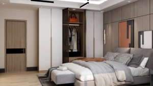 Armario de Dormitorio Moderno de Alta Gama, Material de Tablero HDF, Personalizable, Gran Venta - Product Image 2
