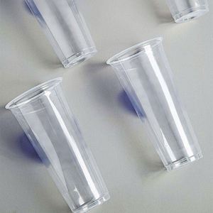Vasos de Plástico PP Desechables de Pared Simple de 24 oz con Logotipo Personalizado Impreso con UV, Tapas Transparentes para Bebidas de 90 mm de Diámetro, Grado Alimenticio, 1-6 Colores - Product Image 3