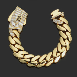 Pulsera Cubana Iced Out de Moissanita, Plata de Ley 925 con Engaste de Bisel, Bañada en Oro de 18K, Estilo Hip Hop, Eslabones Entrelazados - Product Image 5