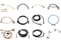 Conector SMA Macho en Ángulo Recto de 90 Grados a Conector U.FL MHF1 de 1.13mm 1.37mm, Cable de Antena Micro Coaxial para Antena Inalámbrica WiFi
