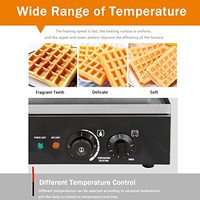 Mesin Pembuat Waffle Stick Komersial 6 Buah, Mesin Waffle Telur Stainless Steel untuk Antrian Hotel dan Luar Ruangan