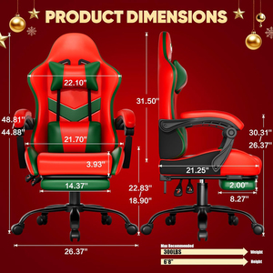 Échantillon gratuit, meilleur cadeau, <span class=keywords><strong>chaise</strong></span> de jeu ergonomique rembourrée rouge <span class=keywords><strong>pas</strong></span> <span class=keywords><strong>chère</strong></span>, <span class=keywords><strong>chaise</strong></span> de jeu inclinable, vente en gros, nouvelle <span class=keywords><strong>chaise</strong></span> de jeu professionnelle pour Noël - Product Image 6