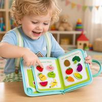 Livre d'activités Montessori en feutre, jouets éducatifs pour les tout-petits de 1 à 3 ans, livre silencieux pour l'apprentissage précoce et les compétences motrices