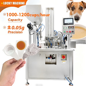 Remplisseuse et scelleuse automatique haute vitesse multifonctionnelle pour liquides, pour bols et gobelets en plastique, destinée aux aliments pour animaux, au beurre, aux légumes, aux fruits et à la purée de carottes - Product Image 1