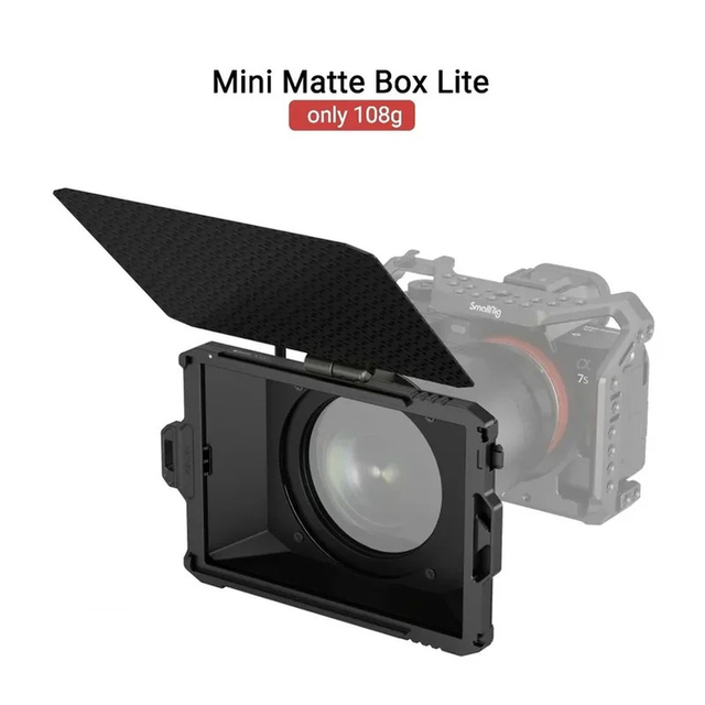 For smallrig Universal Mini Matte Box Lite for for Camera Carbon Fiber Top Flag Matte Multiple Filters 108g 3575