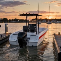 Bateau de pêche Chaser 430 neuf pour l'Europe, certifié CE, 4,3 m, console centrale en FRP, eaux côtières et lacustres, 4 personnes