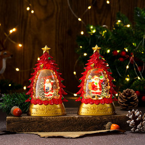 Nueva lámpara de aceite con forma de árbol de Navidad pintada y luminosa, regalo para niños, lámpara de viento, adorno para mesa de bar. - Product Image 4