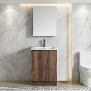 Vanidades de baño montadas en el piso de alto estándar Unidad de artículos sanitarios Muebles Espesar Pvc Gabinete Vanity Set - Product Image 2