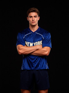 T-shirt Boxy Homme Oversize Personnalisable avec Nom d'Équipe, Style Américain Rayé Tendance <span class=keywords><strong>2026</strong></span>, Nouveau Maillot de Sport de New York - Product Image 3