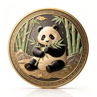 Pièce commémorative personnalisée Panda, fabrication directe, pièce de défi en cuivre de haute qualité, souvenir touristique, design sur mesure