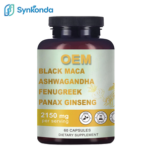 Integratore OEM 4 in 1 <span class=keywords><strong>Maca</strong></span> Nera Ashwagandha Fieno Greco Ginseng Panax Energia e Equilibrio Ormonale 60 Capsule - Product Image 1