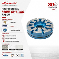 Meule diamantée planétaire Sanso de 6 pouces, grains 36/60/80/120, pour le meulage du granit et du quartz
