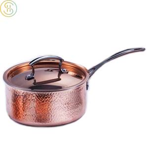 8 adet vücut bakır kaplı dövülmüş tencere 3 kat indüksiyon tencere ve mutfak pişirme için tavalar Set toksik olmayan güvenli fırın bulaşık makinesi - Product Image 3