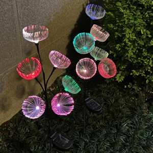 Đèn năng lượng mặt trời LED chất lượng cao IP65 nhiều màu sắc chuyển sắc kiểu bông bồ công anh sợi quang dùng cho cảnh quan, trang trí lễ hội - Product Image 3