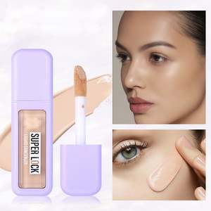 Corrector Líquido de Alta Cobertura y Larga Duración en Envase Cuadrado, Color Morado, Venta al Por Mayor - Product Image 3