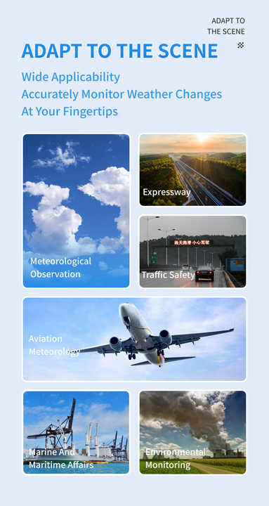 Highway Mist Traffic Visibility Sensor Ultrasonic Analog Output Reliable Fog Rain Snow Hail Haze Measurement Visibility Sensor