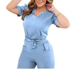 Wholesale Custom Logo Unisex Hospital Work Wear Dental Clinic Uniform Nurse Uniforms Woven Medical <b>Scrubs</b> <b>Set</b> - Product Image 3