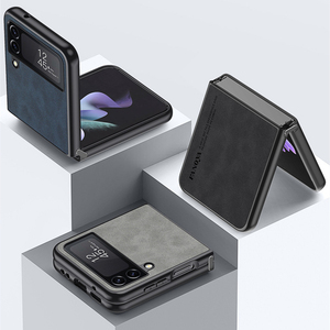 Coque arrière en cuir de mouton pour Samsung pour Galaxy Z Flip <span class=keywords><strong>4</strong></span>/5/6 Coque pare-chocs antichoc étui de téléphone portable étui inclus - Product Image 2