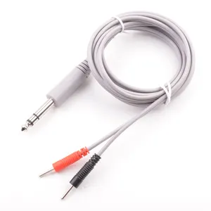 ZEANDA Medical Cable 6.35 mm plug to 2.0mm Electrode Pin Lead Wire for ECG Machine
