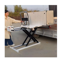 Chariot à quatre roues à levage hydraulique - Chariot électrique portable à chargement automatique - Plateforme élévatrice à ciseaux plate - Outils de magasinage OEM