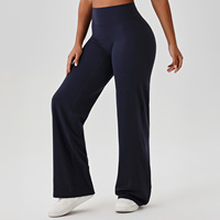 Pantalon large pour femme avec logo personnalisé, taille haute, yoga, danse, vêtements de sport décontractés 4002