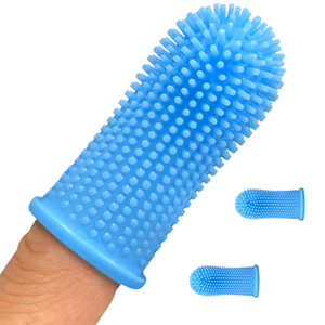 Brosse à dents en silicone pour animaux de compagnie avec poils intégrés, aide à réduire l'accumulation de tartre - Product Image 1