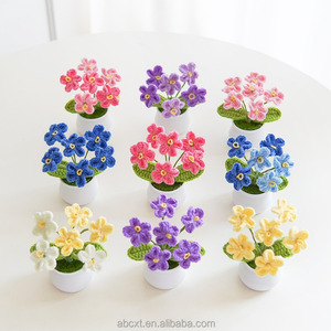 Ban Công Máy tính để bàn trang trí tay dệt hoa tay dệt kim bất tử chậu Quên Tôi không Crochet chậu hoa - Product Image 1