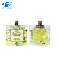 Pochettes souples personnalisées avec bec verseur pour gel douche et bain, réutilisables, petits sacs en plastique avec buse pour liquides
