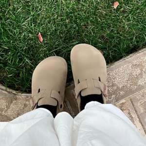 Zapatos de Diseñador de Alta Calidad en Gamuza Genuina, Personalizados, Unisex, Tipo Mule, Birkenstocks, Clogs <span class=keywords><strong>Boston</strong></span> para Mujer, Clogs de Corcho, Pantuflas de Cuero de Lujo - Product Image 6