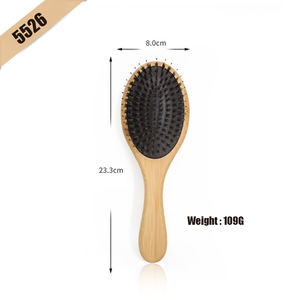 Precio de fábrica, Pelo Rizado largo fino, salud y masaje del cuero cabelludo, cojín de aire cuadrado, de Metal Pin, cepillo de paleta de pelo de madera Natural - Product Image 5