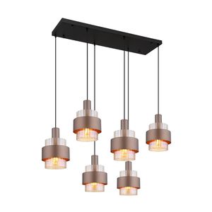 Lampadario in Vetro e Ferro Dorato Champagne, Altezza Regolabile, <span class=keywords><strong>Luce</strong></span> Bianca Calda, Moderno per Interni, Arredamento di Lusso - Product Image 3