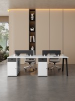 Offre Spéciale : Poste de Travail Moderne et Robuste, Personnalisable en Couleur, Anti-Collision, en Bois, avec Écran de Bureau pour Employés, Poste de Travail Multifonctionnel à Cloisons
