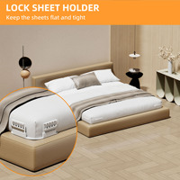 Porte-draps de lit Attaches de drap-housse avec sangle de verrouillage Porte-draps pour les coins-Convient aux matelas Clips de lit de grande taille pour la literie