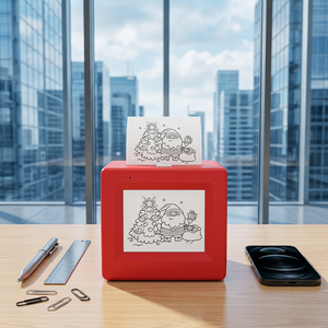 <span class=keywords><strong>Imprimante</strong></span> d'étiquettes photo sans encre portable AI mini pour enfants avec commande vocale, boîte d'autocollants, <span class=keywords><strong>imprimante</strong></span> de poche AI 1200 mAh OEM - Product Image 4