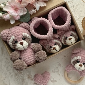 Chaussons Bébé en Coton Tricoté Doux et Mignon à Motif Ours Cartoon <span class=keywords><strong>pour</strong></span> Enfants, Nouveau Style Chaussures de Lit en <span class=keywords><strong>Crochet</strong></span> <span class=keywords><strong>pour</strong></span> Bébé - Product Image 1